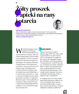 Żółty proszek z apteki na rany i otarcia