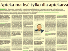 Apteka ma być tylko dla aptekarza