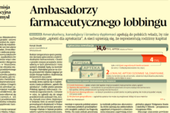Zagraniczni ambasadorzy farmaceutycznego lobbingu – kogo reprezentują?