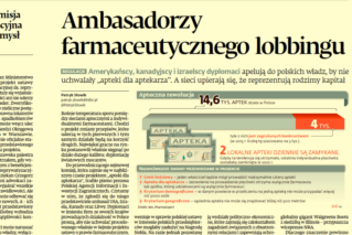 Zagraniczni ambasadorzy farmaceutycznego lobbingu – kogo reprezentują?