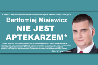 Misiewicz nie jest aptekarzem – środowisko farmaceutów reaguje