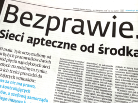 Artykuł o patologiach w sieciach aptecznych nagrodzony Grand Press 2017