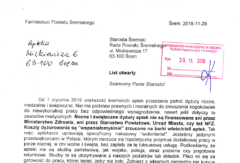 List otwarty aptekarzy do Starosty Śremskiego