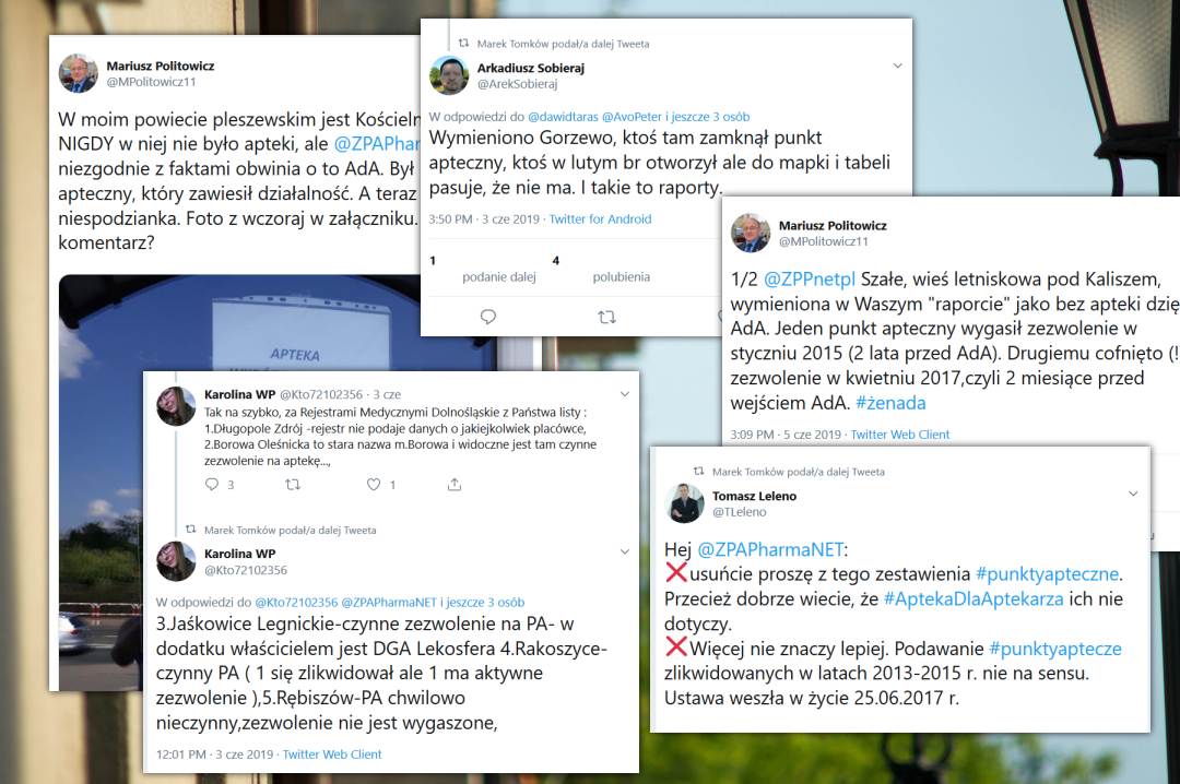 Farmaceuci na Twitterze wskazywali dziury w raporcie ZPA PharmaNET. Miejscowości, w których to punkt apteczny, a nie apteka, były likwidowane (fot. TT/MGR.FARM)