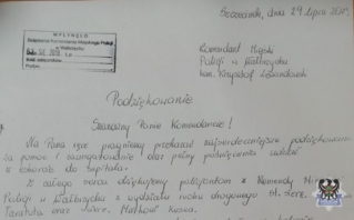 Podziękowania dla policjantów m.in. za pomoc w znalezieniu dyżurującej apteki