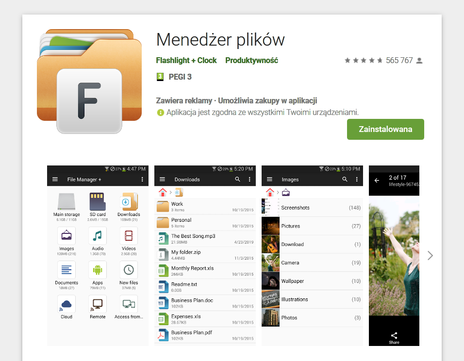 https://play.google.com/store/apps/details?id=com.alphainventor.filemanager https://play.google.com/store/apps/details?id=com.alphainventor.filemanager