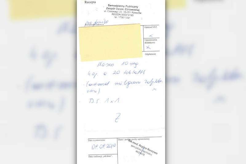 Lekarz poinformował już policję o fałszerstwie recept (fot. WIF w Warszawie)