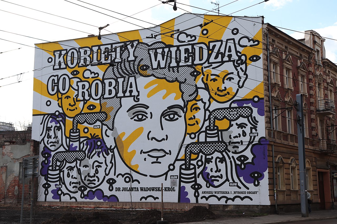 Dr Jolanta Wadowska-Król jest bokaterką muralu w Katowicach pt. "Kobiety wiedzą, co robią" (fot. Wikimedia Commons)