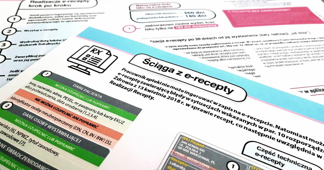 "Ściąga z e-recepty" możliwa do bezpłatnego pobrania i wydrukowania.