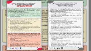 WAŻNE: Plakat dla aptek na temat postępowania w przypadku koronawirusa