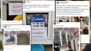 Apteki zabezpieczają się przed koronawirusem. Farmaceuci pokazują zdjęcia…