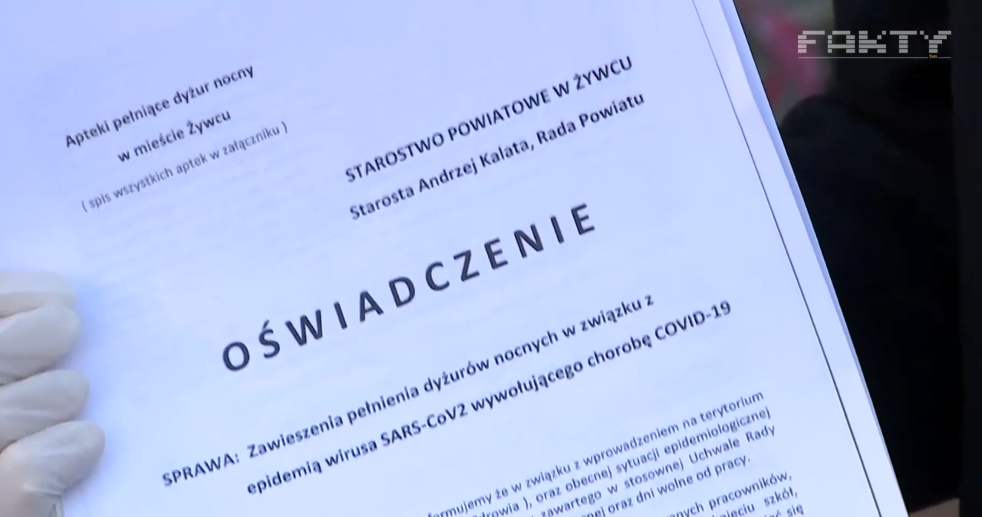 Nikt nie ma podstaw prawnych do nakazania np. kierownikowi apteki pracy ponad normy wynikające z kodeksu pracy (fot. screen fakty.tvn24.pl)
