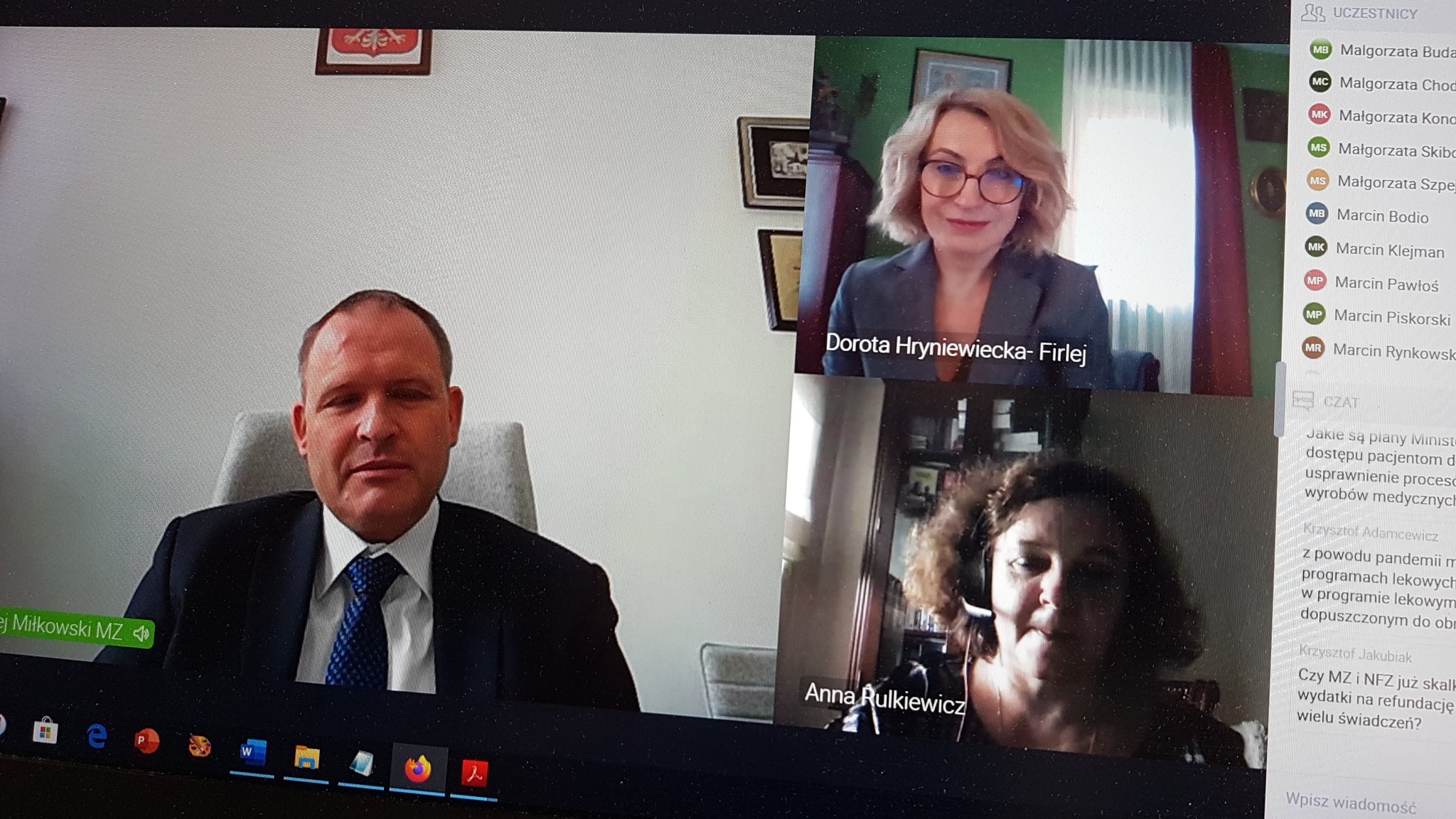 Konferencja z wiceministrem zdrowia odbyła się w formie webinarium (fot. MGR.FARM)