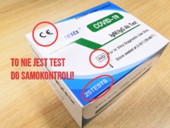 Testy na COVID-19 z aptek nie są przeznaczone dla pacjentów