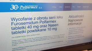 Komunikat firmy Polfarmex SA w sprawie wycofania Furosemidu i Nasen
