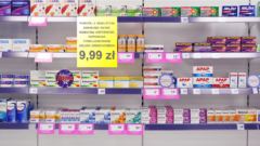 Kartka A4 z ceną i opisem produktu to reklama apteki. Kara 2000 zł…