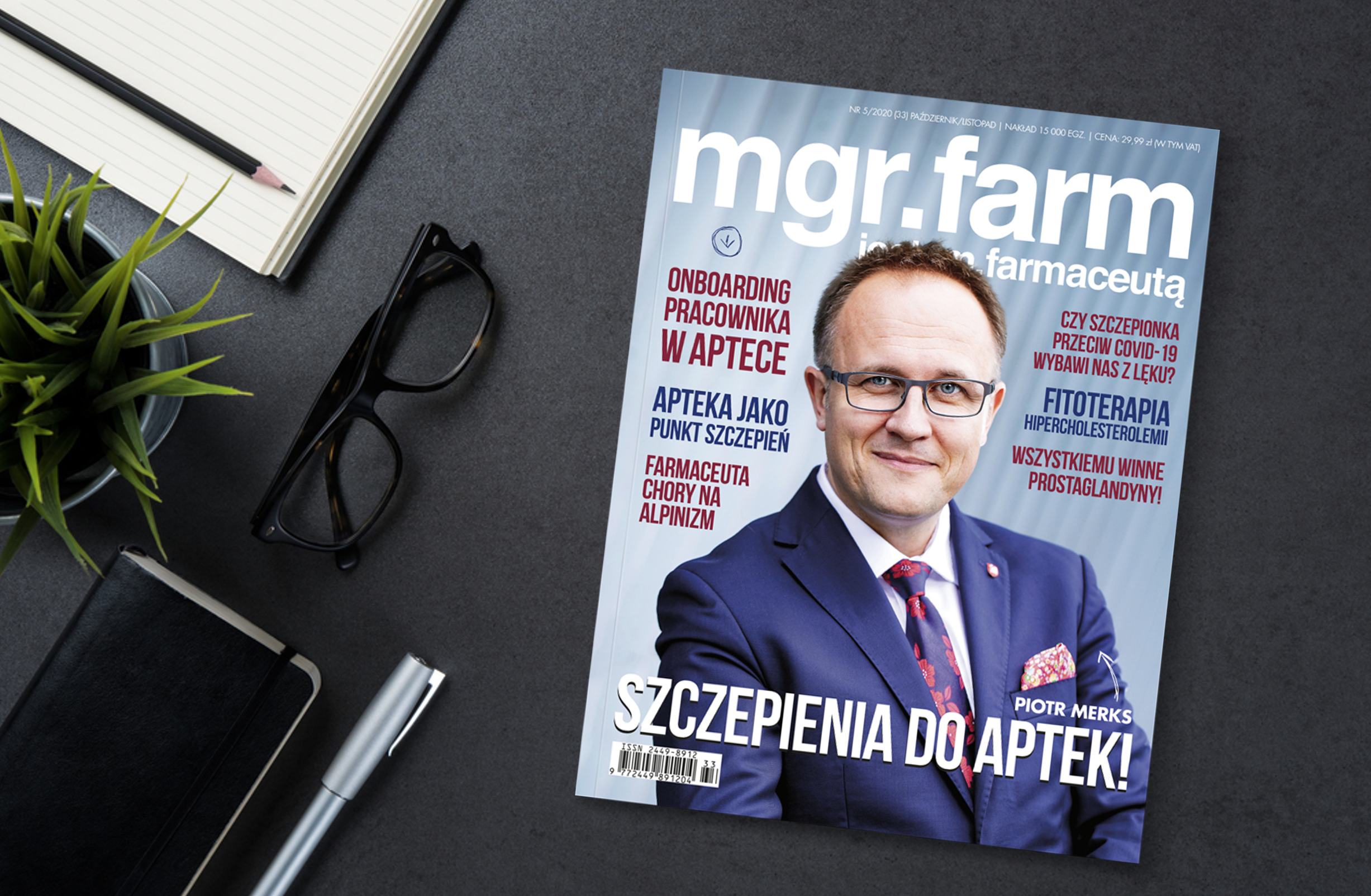 Tematem przewodnim najnowszego numeru MGR.FARM są szczepionki i szczepienia w aptekach (fot. MGR.FARM)