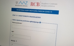 Formularz on-line do zgłaszania pracowników ochrony zdrowia do szczepienia przeciw COVID-19