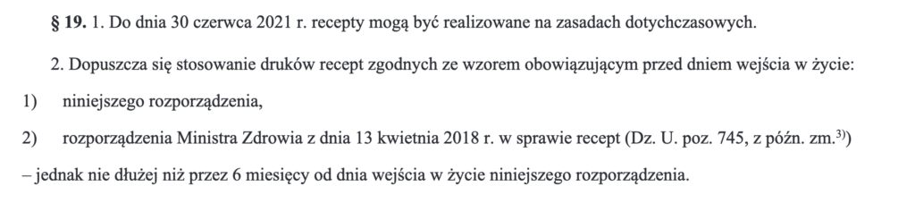 Aktualne rozporządzenie dopuszcza stosowanie poprzednich wzorów recept papierowych do końca czerwca.