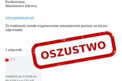Oszuści podszywają się pod Ministerstwo Zdrowia informując o e-recepcie