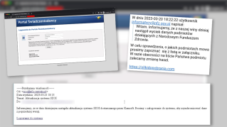 Uwaga na fałszywe maile w sprawie SZOI/Portalu Świadczeniodawcy!