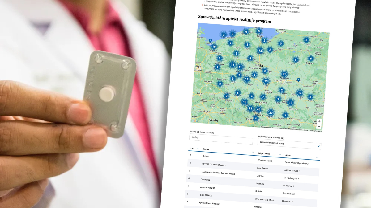 Mapa aptek w programie antykoncepcji awaryjnej
