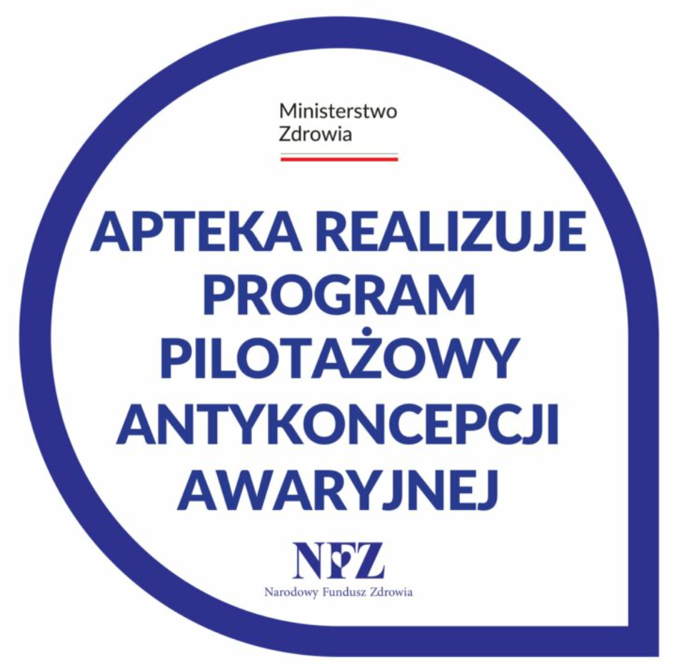 Informacja, która znajdzie się w aptekach realizujących program pilotażowy antykoncepcji awaryjnej.