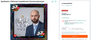 WOŚP: Trwa licytacja spotkania z Głównym Inspektorem Farmaceutycznym
