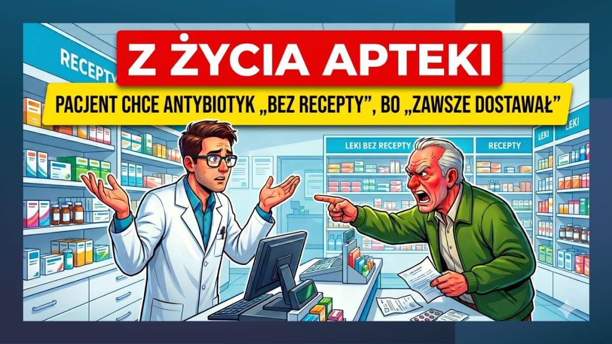 Pacjent chce antybiotyk - animowane