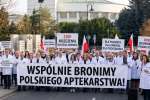 Farmaceuci protestujący pod Sejmem