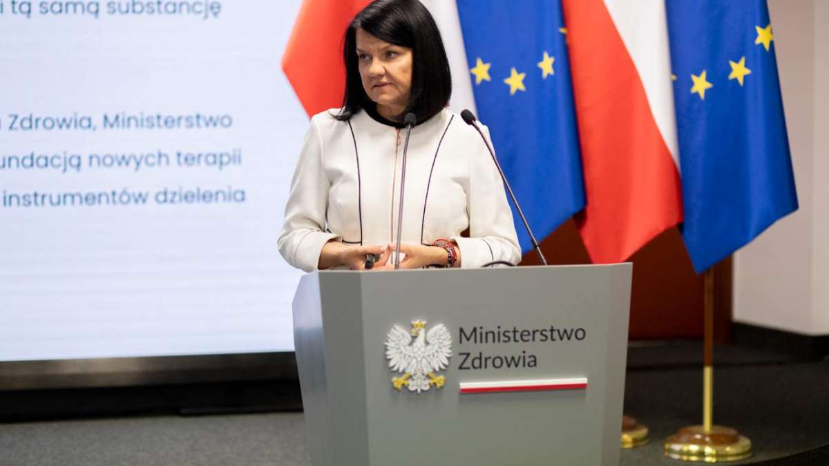 Katarzyna Kacperczyk podczas konferencji prasowej